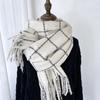 Korean Cashmere Retro Warm Shawl Scarf for Fashion Autumn Winter Men Women Versatile Tassel Scarves Classic Plaid Students Wrap