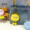 Fuzzy Ball Bag Accessory Cartoon Plush Keychain, Fluffy Pompom Keychain with Metal Clasp, Girls Backpack Charms Backpacks Handbags Keys Decorative