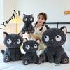 Black Cat Doll Throw Pillow Kitten Pet Plush Toy Girl Doll Gift Machine Doll