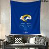Los Angeles Rams Wall Tapestry Aesthetic Wall Hanging Printed Fabric Blanket Decorative Tapestries for Bedroom Living Room Home Decor
