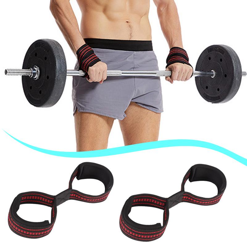 2 шт. браслет для тяжелой атлетики мужские фитнес-усилители для тяжелой атлетики противоскользящие ремни на запястьях перчатки для штанги гантели регулируемые фитнес-ленты