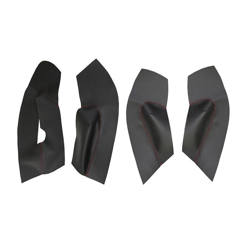 Left Hand Drive Leather Door Panels Cover For Skoda Octavia 2007 2008 2009 2010 - 2014 Car Door Armrest Panel Cover Sticker