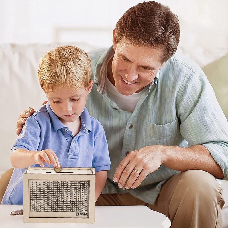 1000/2000/3000/5000/10000 Деревянный Сберегательный Ящик Копилка Сделай Сам Копилка С Целью Сбережения Ящик Для Хранения Денег Деревянные Изделия Ручной Работы