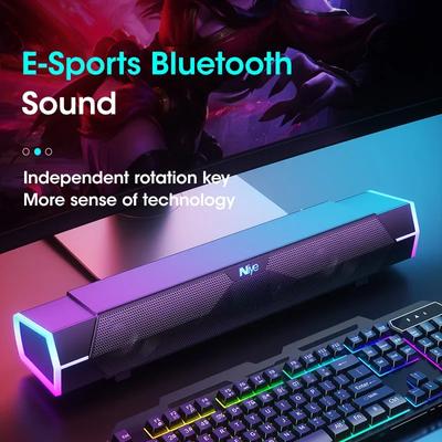 4D стерео звуковая панель ПК динамик объемный саундбар Bluetooth беспроводной проводной компьютерные колонки RGB сабвуфер для ноутбука кинотеатр ТВ