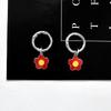 2pcs Oil-Drip Flower Shoe Buckle Boots Accessory Detachable Pendant Metal Shoe Pendant Small Red Flower Metal Charm Heel Decor