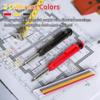 Набор плотницких карандашей 3 цвета, инструменты для деревообработки, механические карандаши, стержни для строительных работ, подарки для разметки столярных изделий