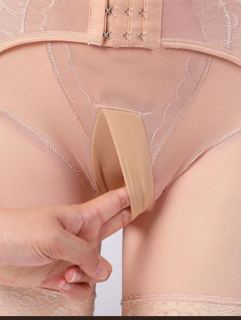 Men's High-Waisted Breathable Mesh Shaping Shorts with Six Hook Closure