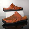 Soft Sole Male Simple Slippers Breathable Mens Summer Sneakers Casual Half Shoes Leisure Walk Half Drag Outdoor Non-Slip Sandals