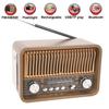 Portable FM AM SW Radio Multi-band Vintage Radios Wireless Bluetooth Speaker with LED Flashlight Supportt TF Card U Disk AUX