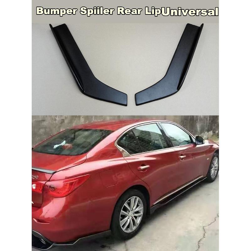 2Pcs Black 62cm Car Bumper Spoiler Rear Lip Angle Splitter Diffuser Anti-crash