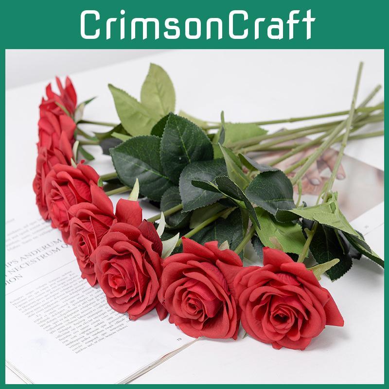 Rose Silk Flower Faux Moisturizing Decor For Home And Wedding Arrangements