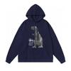 Худи Stu Streetwear Зимняя теплая хлопковая толстовка на флисе с принтом букв Свободный крой Мужская