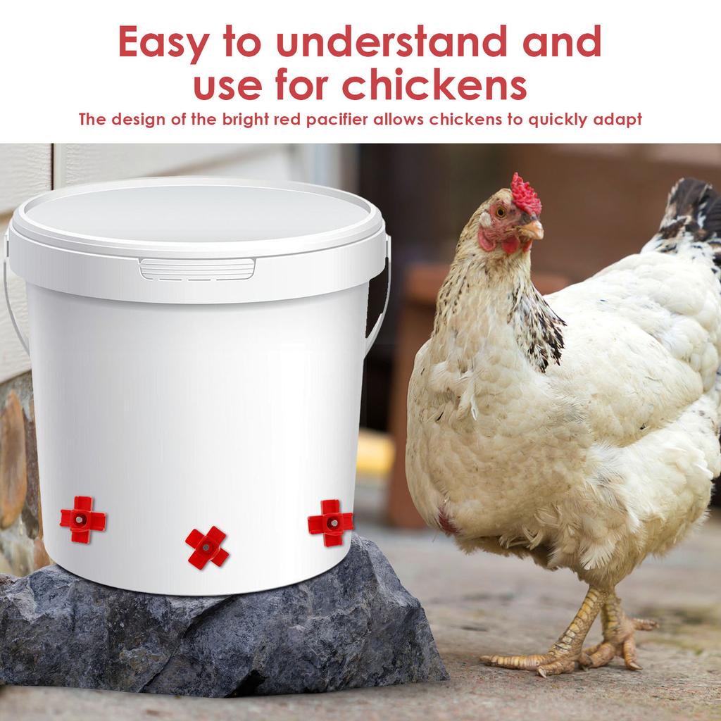 30 шт. Набор ниппелей для поения кур Экономящие воду Горизонтальные боковые ниппели Поилка Герметичный Инструмент для поения домашней птицы