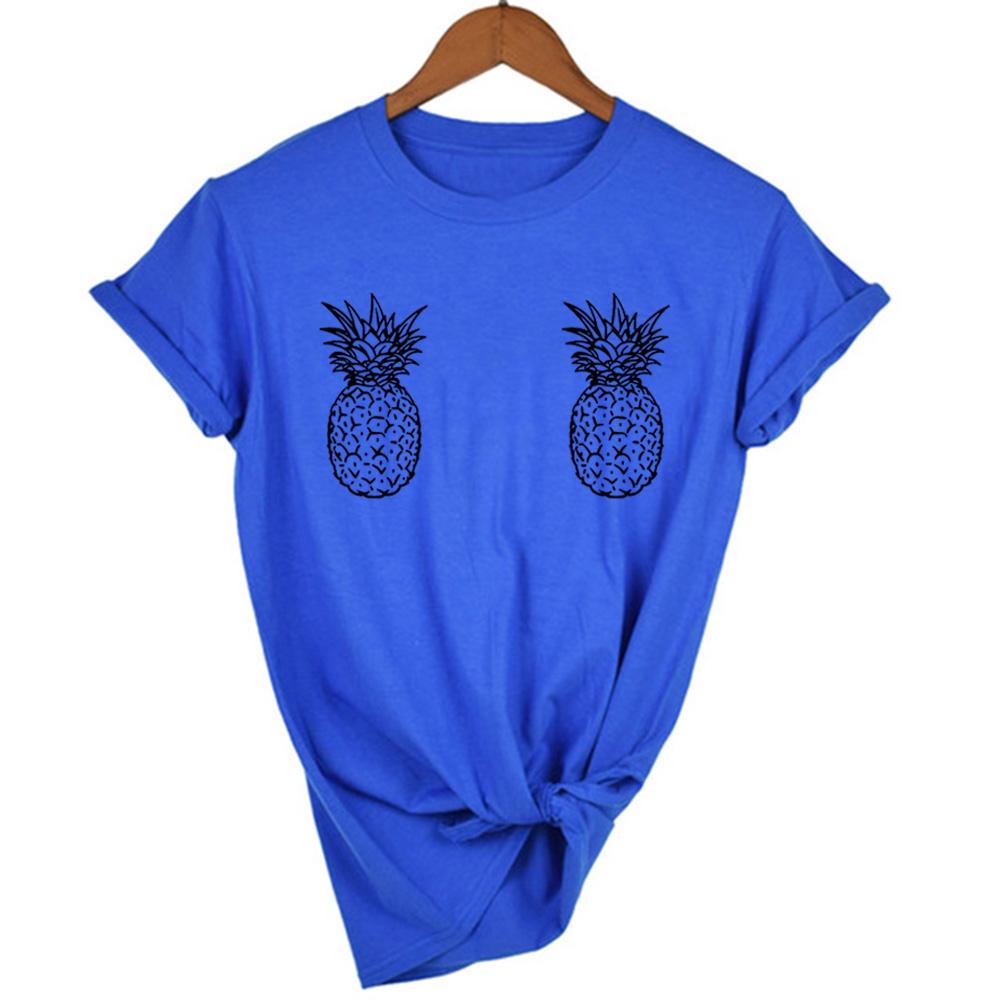 Fashion Summer Pineapple Fruits Women S Funny Cute T Shirt Lover Casual Short Sleeve Graphic Tees