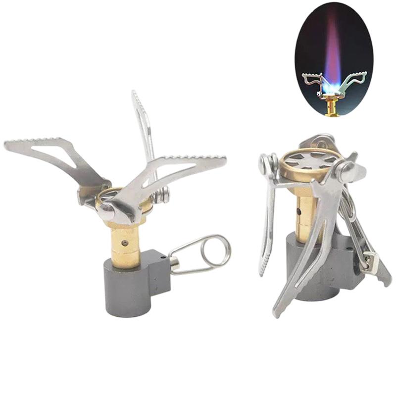 3000W Titanium Mini Camping Gas Burners One-Piece Pocket Stove Outdooor Hiking Folding Cooking Portable Furnace