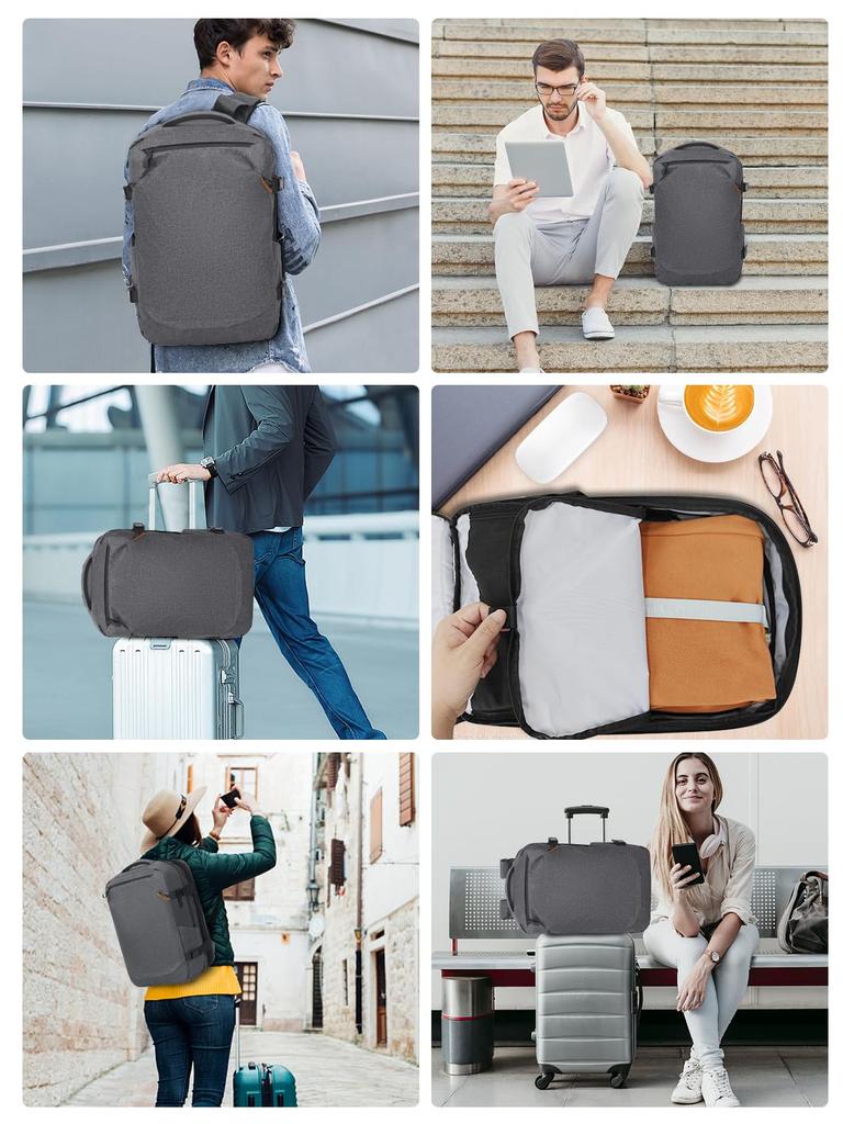 TPAID Men's 60L Airback Vacuum Compression Backpack, Fits a 17.3-inch Laptop, Perfect for Business, School, Commuting, Business Trips, and Travel