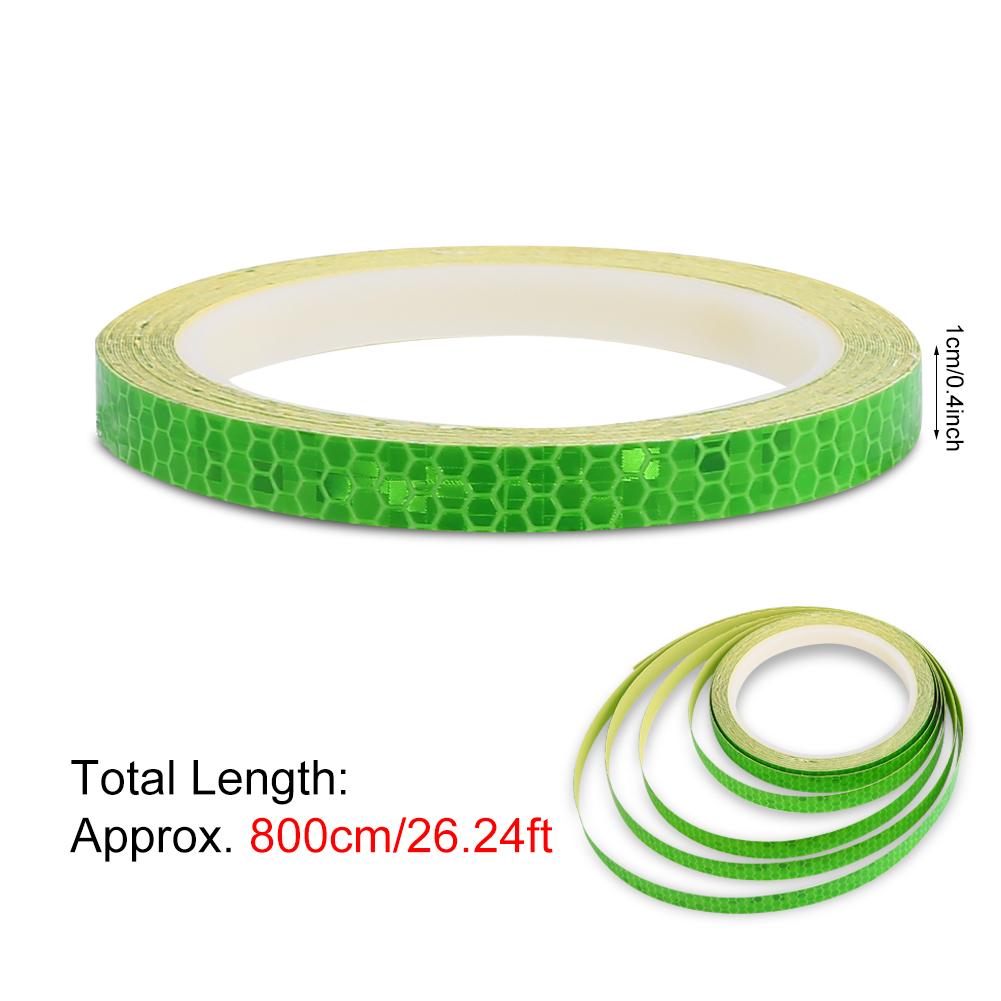 2Rolls велосипедные светоотражающие наклейки для велосипеда защитная лента для колес (зеленый)