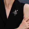 Elegant Resin Flower Ballet Girl Brooch Lapel Shawl Pin Shining Rhinestones Coat Cardigan Bag Badge Fashionable Accessories