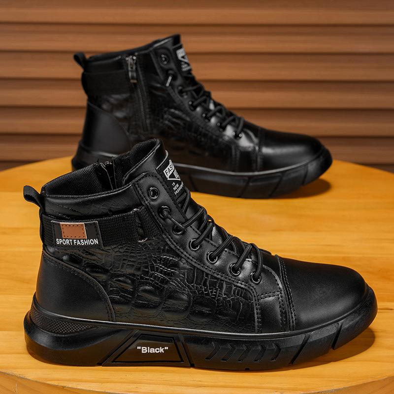 Мужская обувь новые британские ботинки Мартина мужские однотонные ботинки Челси модная уличная спортивная универсальная обувь