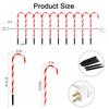 10-Pack Candy Cane Pathway Lights - 21" Outdoor Yard Markers W/ Stakes for Xmas Garden/Patio Decor