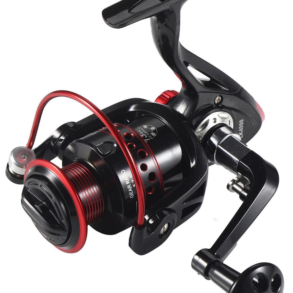 Saltwater Fishing All Metal Spinning Reel Heavy Body Stream River Lake 5.2:1 Gear Ratio 13 Bearings