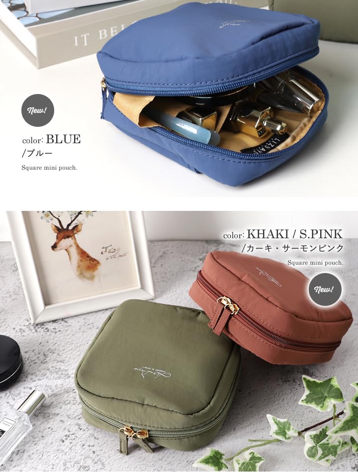 Lizdays Makeup Large Square Full Makeup Vertical Washable Pouch, Capacity, Pouch, Storage, Pouch, Freestanding, (Dark Gray)