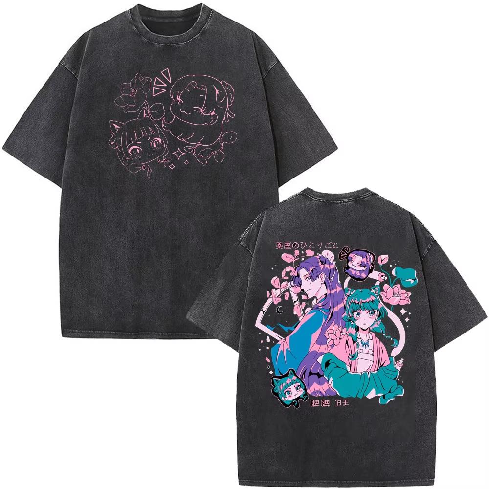 Anime The Apothecary Diaries Jinshi Maomao Print T‑Shirt Women Men Fashion Casual Crew Neck Short Sleeve Summer Soft Cotton Streetwear Tops