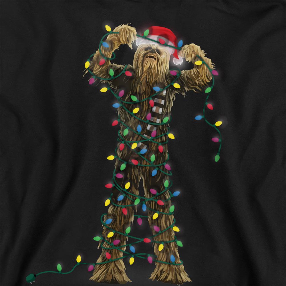 Star Wars Childrens/Kids Tangled Lights Chewbacca Christmas Hoodie