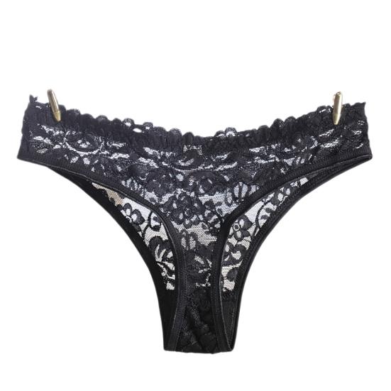 Сексуальные прозрачные кружевные стринги с цветочным принтом, женское нижнее белье, трусики, однотонные стринги