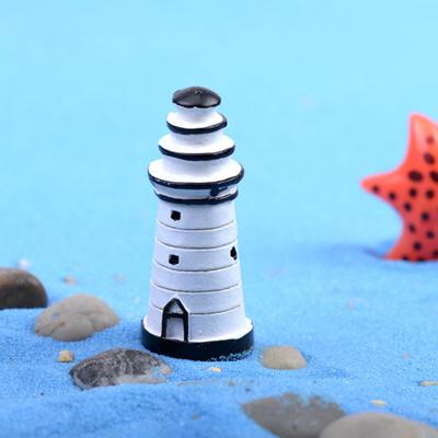 5 шт., мини-статуя маяка, реалистичная форма, компактная смола, маленькая сказочная мини-садовая статуя, декор для патио