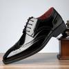 Fashion Men's Dress Shoes Fashion Pointed Business Dress Shoe Classics Brogue Shoes Lace Up Oxford Footwear Luxury Wedding Shoes for Men