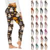 Women's Casual Fashion Outdoor Print Slim Stretch Yoga Easter Pants Nine Minute Pants