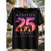 Мужская футболка, Повседневный стиль, Дизайн к 25-летию Westlife с силуэтами заката 1998-2023, Графический принт 'Спасибо за воспоминания',