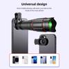 25X Phone Telephoto Lens Kit with Phone Clip Phone Holder Cleaning Cloth Mini Tripod Stand for Hiking Camping Wildlife