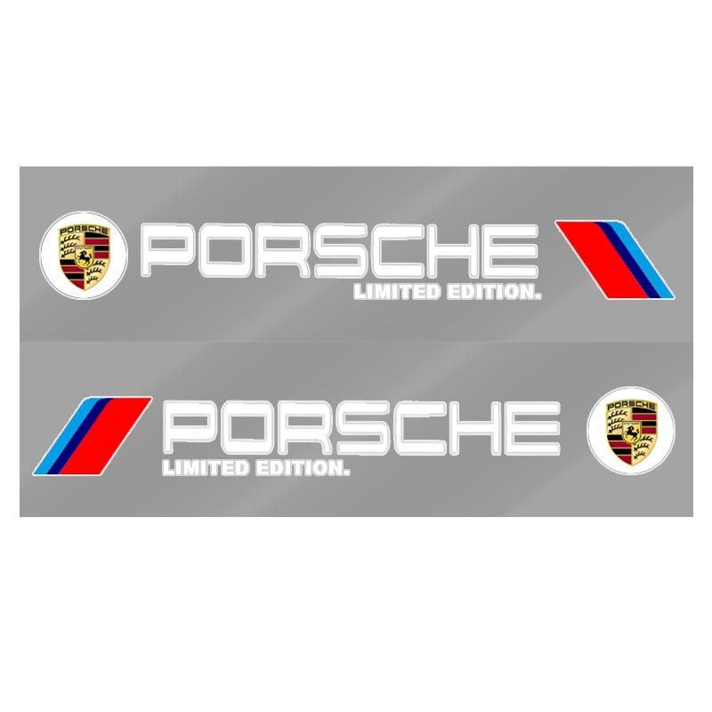 2 шт. Автомобильные 3D наклейки Наклейки на боковую часть кузова автомобиля Спортивные наклейки Автоаксессуары Для Porsche Boxster Cayenne Panamera Macan Cayman 911 918 996 917 991