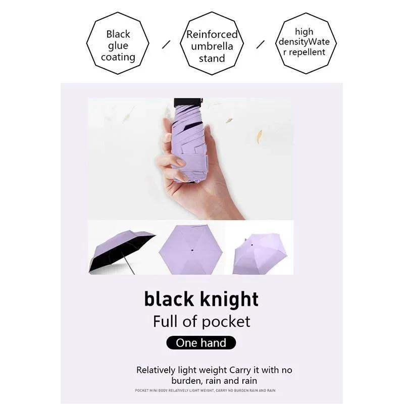 1 шт. мини-карманный зонт от солнца и дождя портативный легкий ветрозащитный 5 складной солнцезащитный зонт