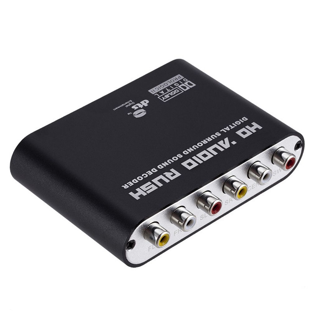 3.5mm to 6RCA 5.1 Channel Decoder Amplifier DAC Converter Audio Decoder AC3 Audio Digital to Analog
