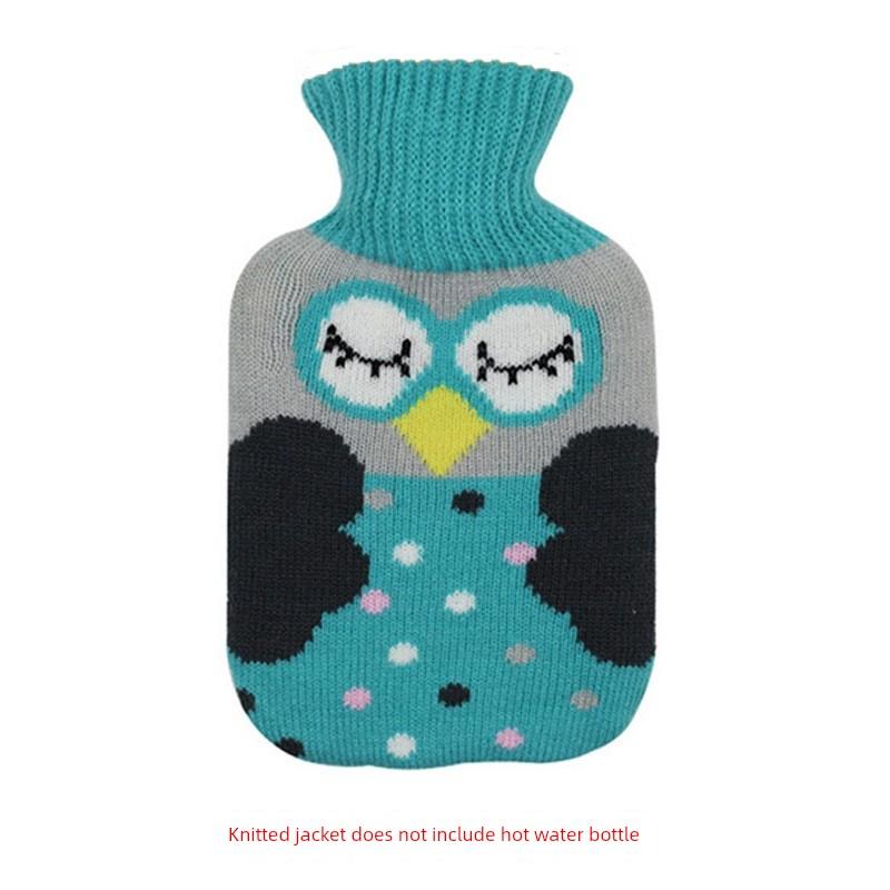 Hot Water Bottle Protective Cover, Winter Plush Cover, Cartoon Cloth Cover, Hand and Foot Warmer, Water-Filled Hot Water Bottle, Knitted Cover