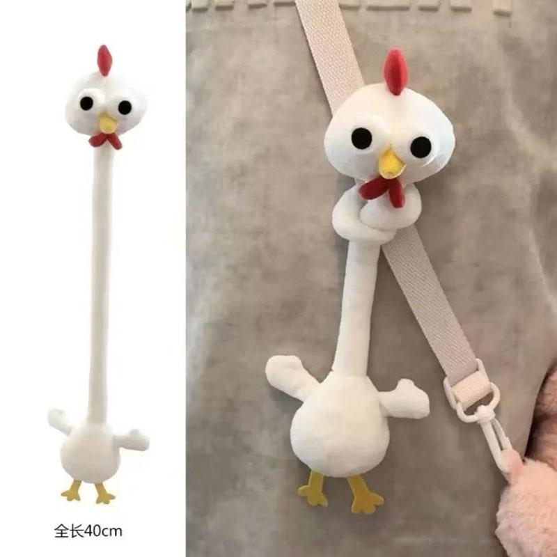 Long Neck Evil Sausage Dog & Chihuahua Plush Keychain Pendant Cute Stuffed Animal Doll for Machine Gift
