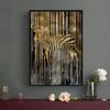 Modern Abstract Gold Foil Horse Zebra Animals Posters Prints Canvas Painting Wall Art Pictures For Aesthetic Room Home Decor
