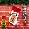 3D Christmas Stocking Santa Snowman Reindeer Cat Dog Pattern Traditional Holiday Hanging Stocking Fireplace Decor