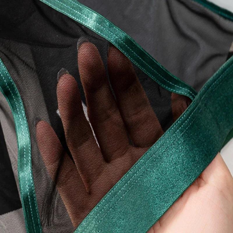 Women Sexy Mesh Transparent Panties Gauze Lace Lingeries Female Soft Solid Color Briefs Underpants Lenceria Para Damas Lingerie