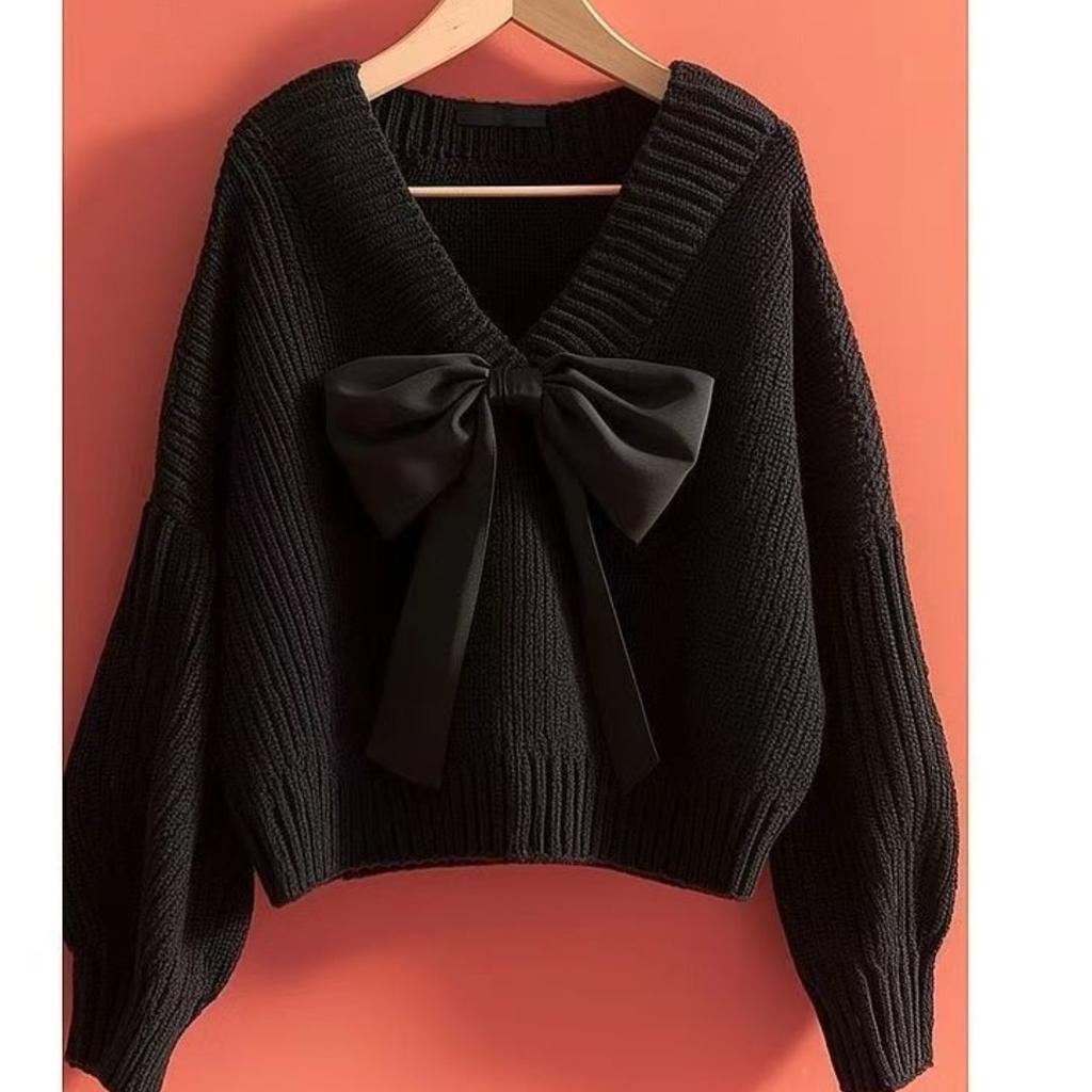 Уникальный белый дизайн с красным узором Анкола для женщин, нишевый и ленивый стиль, универсальный осенний свитер для женщин