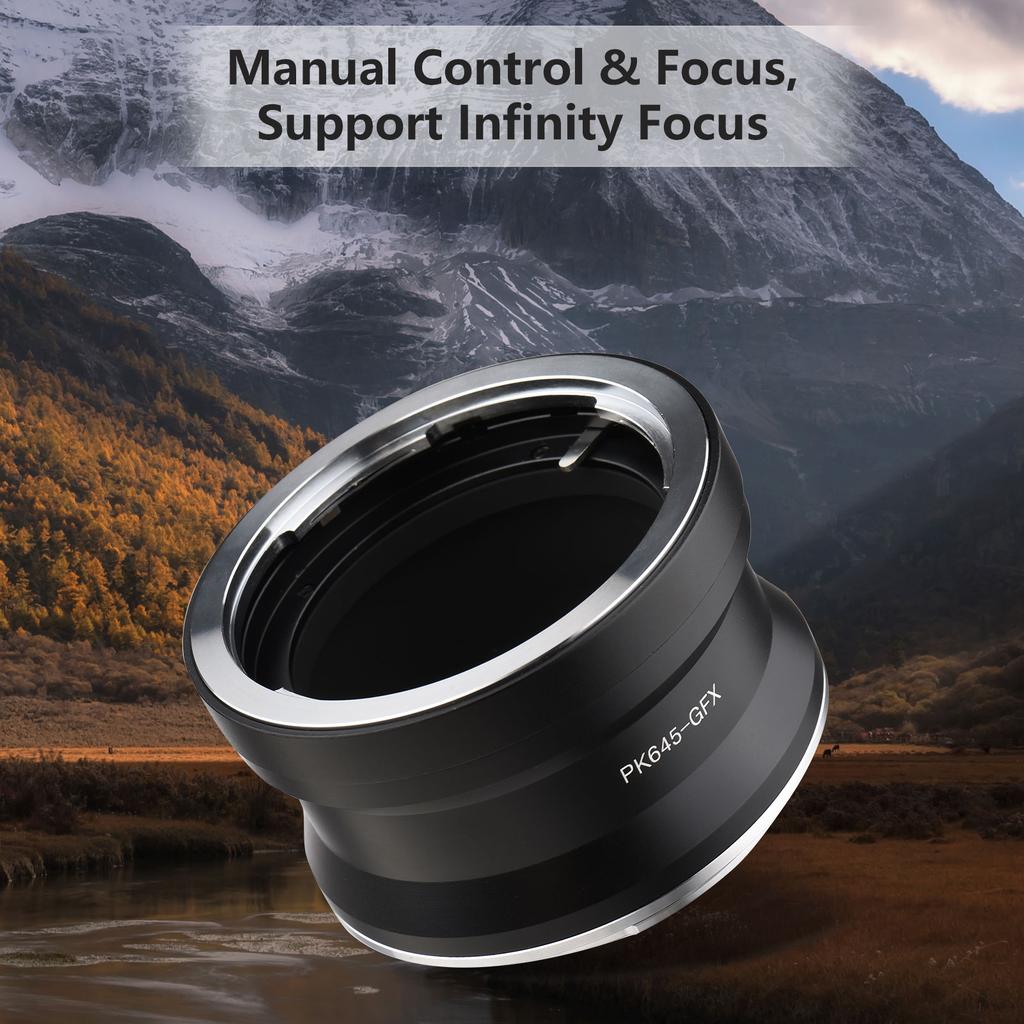 PK645 GFX Camera Lens Adapter Replacement for Pentax PK645 Lens to  G Mount GFX100 GFX50S GFX50R GFX100S Cameras