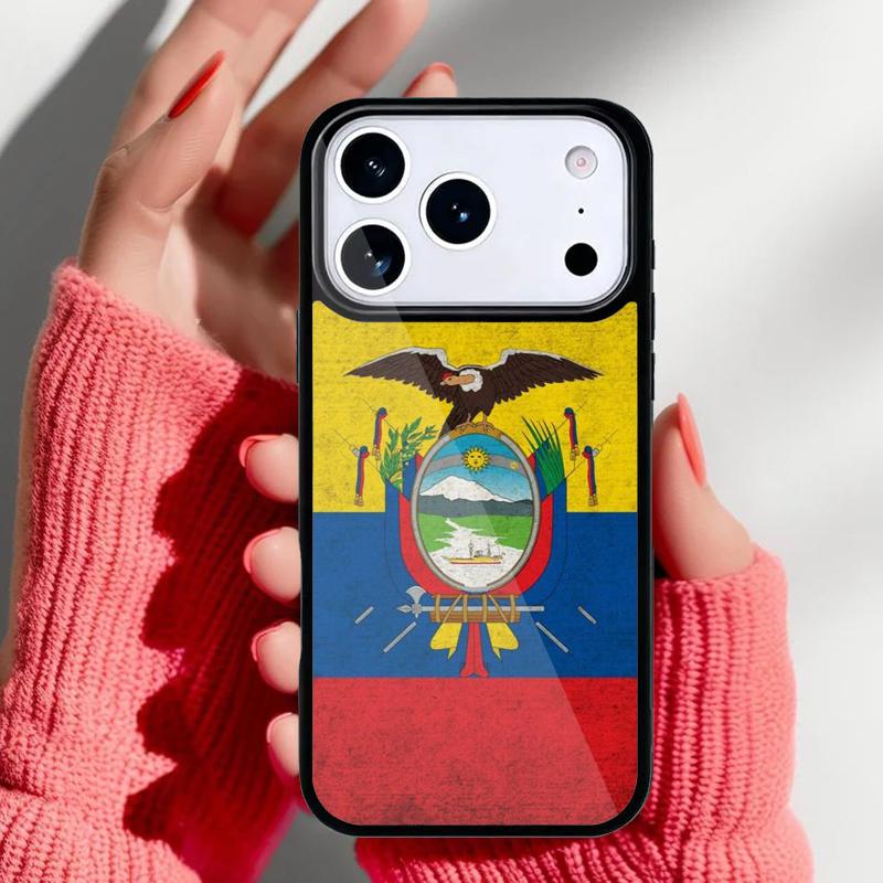 Мягкий чехол для телефона с флагом Эквадора для iPhone 17 16 15 14 13 Pro Max Задняя крышка для 12 11 Pro Coque