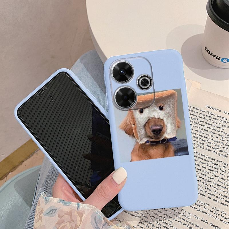 Мягкий силиконовый чехол Funny Dog для Redmi Note 13 Pro 13C 14 Poco C65 Samsung A55 M35 S24 Xiaomi iPhone Huawei Honor 200 Realme 9 Camera Противоударный чехол