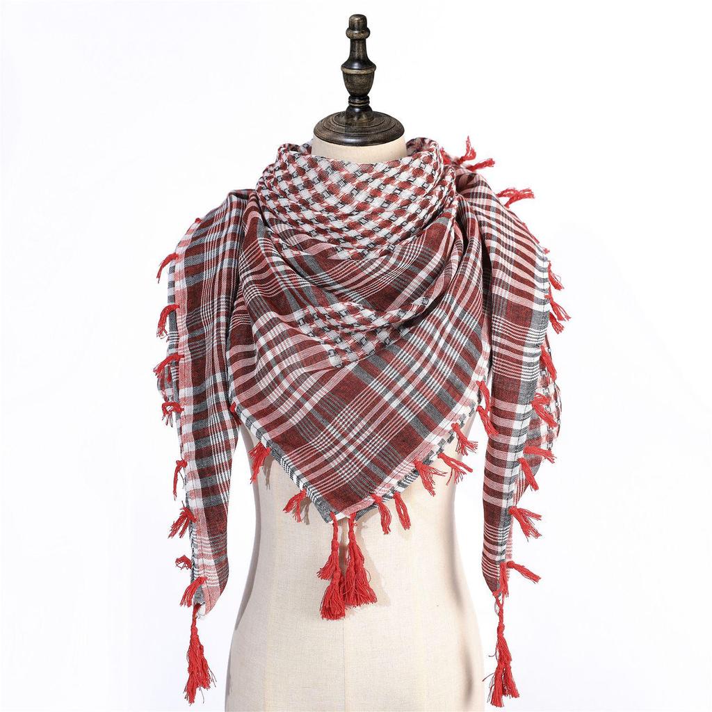 Popular Men's Arafat Keffiyeh with Tassels – Hot Middle East Style, In Stock