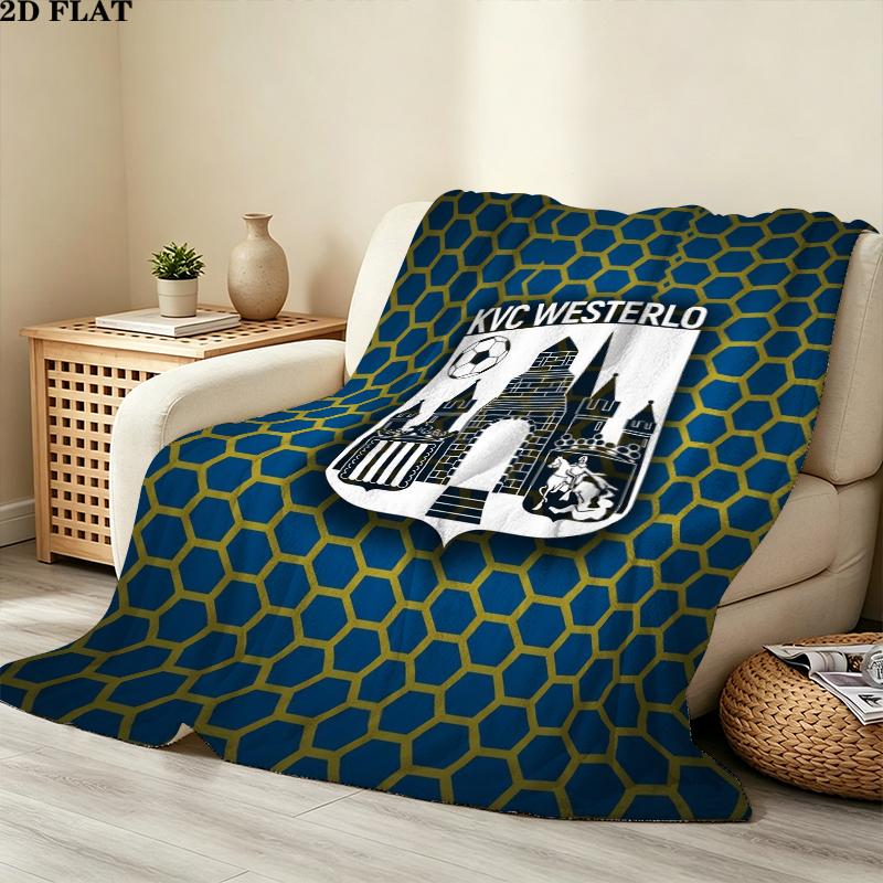 Kvc Westerlo Print Flannel Blanket, High quality Comfortable for All Seasons, Home Decor, Warmth and Comfort, Perfect for Christmas Gifts