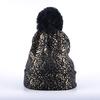Autumn And Winter Beanies Women Fashion Sequins Knitted Hat Femal Flashing Beanie Girls PomPom Hats