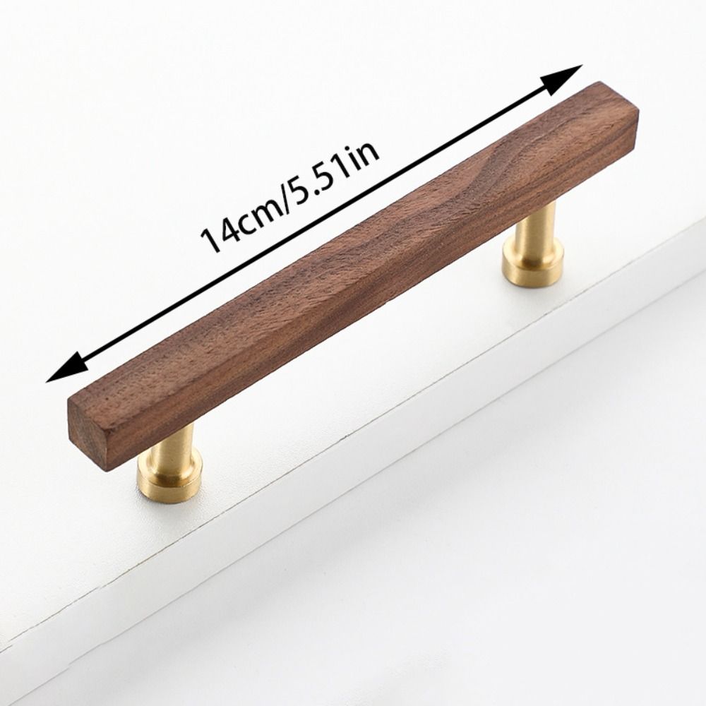 Walnut Wood Drawer Pulls Luxury Design Door Knobs High-End Cabinet Pulls Closet